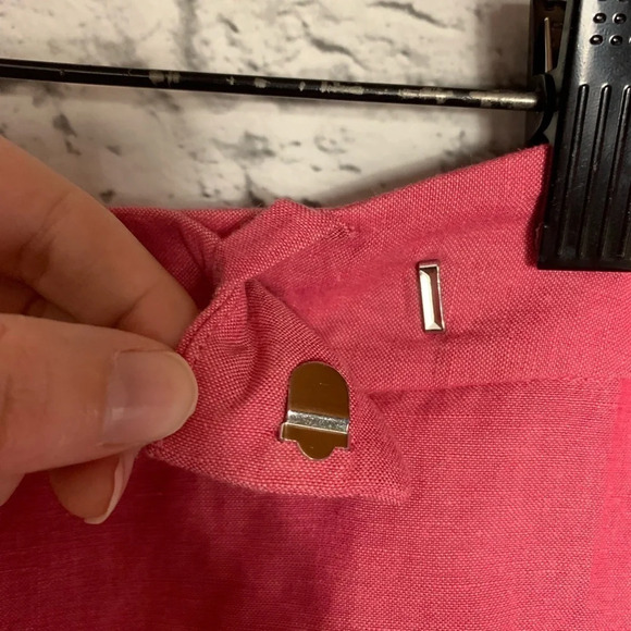 Ann Taylor Loft Women’s Pink Linen Blend Pants Size US  12 Lined Lightweight - Picture 6 of 12